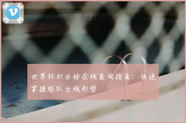 世界杯积分榜在线查询指南:快速掌握球队出线形势
